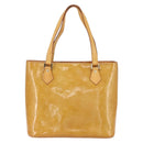 LOUIS VUITTON Monogram Vernis Houston Hand Bag Beige M91004 LV Auth bs30619-3
