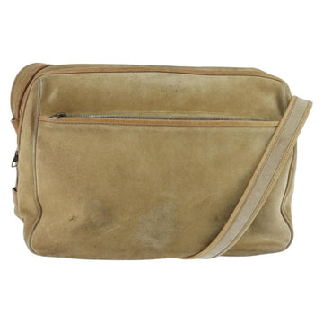 LOUIS VUITTON Shoulder Bag Suede Beige LV Auth bs30621