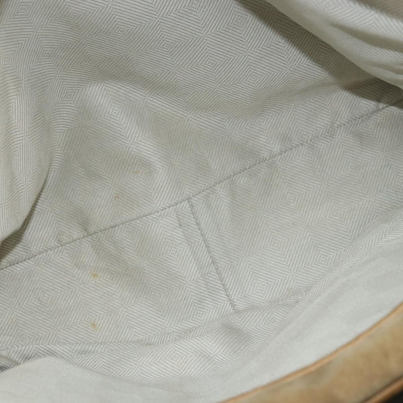 LOUIS VUITTON Shoulder Bag Suede Beige LV Auth bs30621