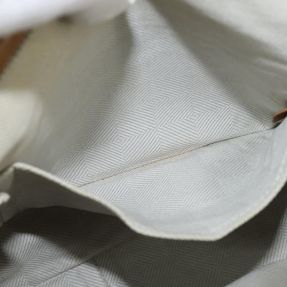 LOUIS VUITTON Shoulder Bag Suede Beige LV Auth bs30621