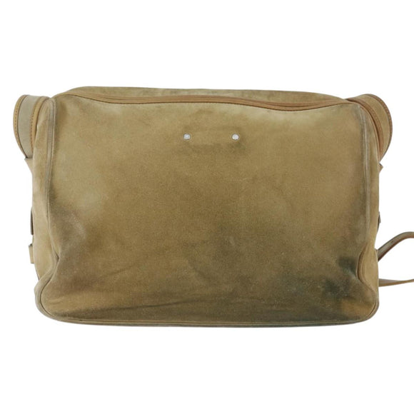 LOUIS VUITTON Shoulder Bag Suede Beige LV Auth bs30621