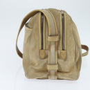 LOUIS VUITTON Shoulder Bag Suede Beige LV Auth bs30621-4