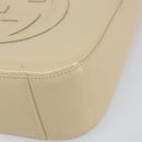 GUCCI Hand Bag Enamel Beige Silver 007 2046 0249 Auth bs30627-9