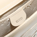 GUCCI Hand Bag Enamel Beige Silver 007 2046 0249 Auth bs30627-17