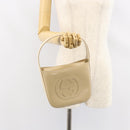 GUCCI Hand Bag Enamel Beige Silver 007 2046 0249 Auth bs30627-20