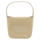 GUCCI Hand Bag Enamel Beige Silver 007 2046 0249 Auth bs30627-2