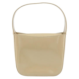 GUCCI Hand Bag Enamel Beige Silver 007 2046 0249 Auth bs30627 - 0