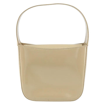 GUCCI Hand Bag Enamel Beige Silver 007 2046 0249 Auth bs30627 - 0