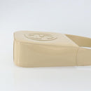 GUCCI Hand Bag Enamel Beige Silver 007 2046 0249 Auth bs30627-3