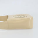 GUCCI Hand Bag Enamel Beige Silver 007 2046 0249 Auth bs30627-4