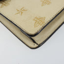 GUCCI Sherry Line Hand Bag Leather White Gold Navy 470270 Auth bs30628-11