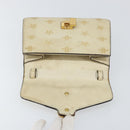 GUCCI Sherry Line Hand Bag Leather White Gold Navy 470270 Auth bs30628-15