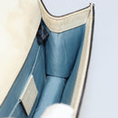 GUCCI Sherry Line Hand Bag Leather White Gold Navy 470270 Auth bs30628-18