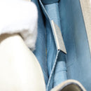 GUCCI Sherry Line Hand Bag Leather White Gold Navy 470270 Auth bs30628-20