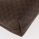 CELINE Macadam Canvas Clutch Bag PVC Leather Brown Gold Auth bs30630-10
