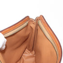 CELINE Macadam Canvas Clutch Bag PVC Leather Brown Gold Auth bs30630-17