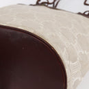 CELINE Macadam Canvas Tote Bag Beige Auth bs30631-9