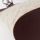 CELINE Macadam Canvas Tote Bag Beige Auth bs30631-14