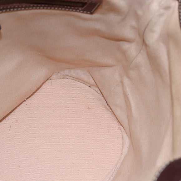 CELINE Macadam Canvas Tote Bag Beige Auth bs30631