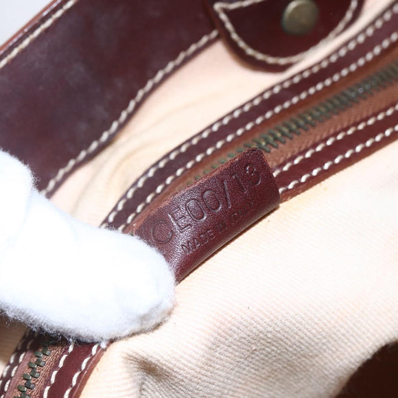 CELINE Macadam Canvas Tote Bag Beige Auth bs30631