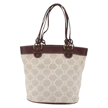CELINE Macadam Canvas Tote Bag Beige Auth bs30631 - 0