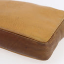 LOEWE Anagram Clutch Bag Leather Beige Auth bs30633-9