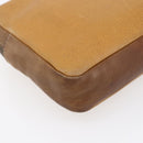 LOEWE Anagram Clutch Bag Leather Beige Auth bs30633-16