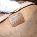 LOEWE Anagram Clutch Bag Leather Beige Auth bs30633-11