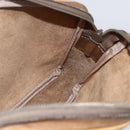 LOEWE Anagram Clutch Bag Leather Beige Auth bs30633-18