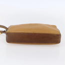 LOEWE Anagram Clutch Bag Leather Beige Auth bs30633-5
