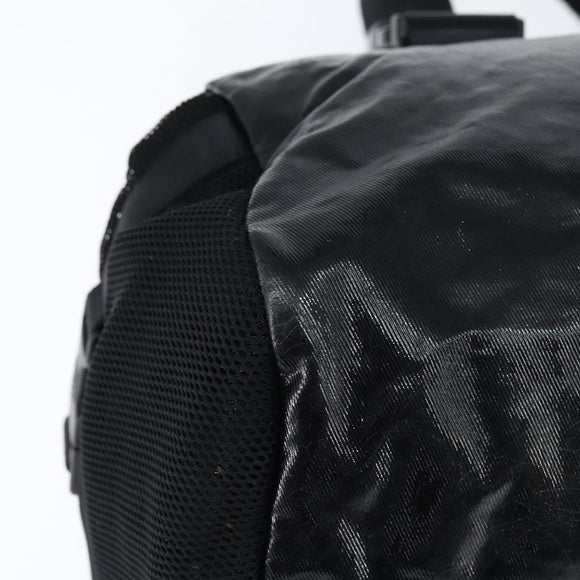 CHANEL Boston Bag Nylon Black Silver CC Auth bs30634