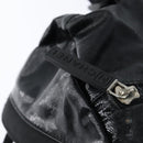 CHANEL Boston Bag Nylon Black Silver CC Auth bs30634-10