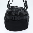CHANEL Boston Bag Nylon Black Silver CC Auth bs30634-4