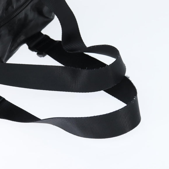 CHANEL Boston Bag Nylon Black Silver CC Auth bs30634