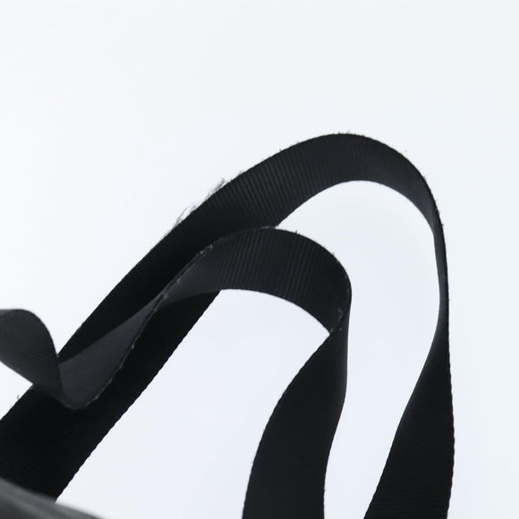 CHANEL Boston Bag Nylon Black Silver CC Auth bs30634