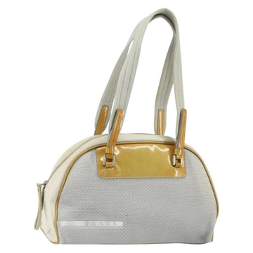 PRADA Tote Bag Nylon Silver Auth bs30636