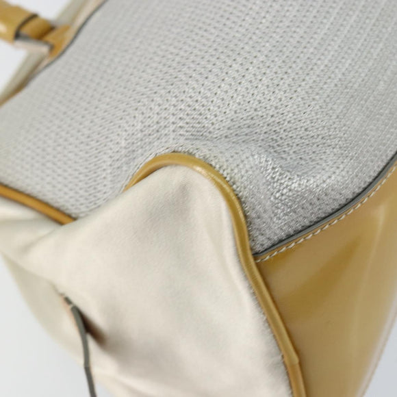 PRADA Tote Bag Nylon Silver Auth bs30636