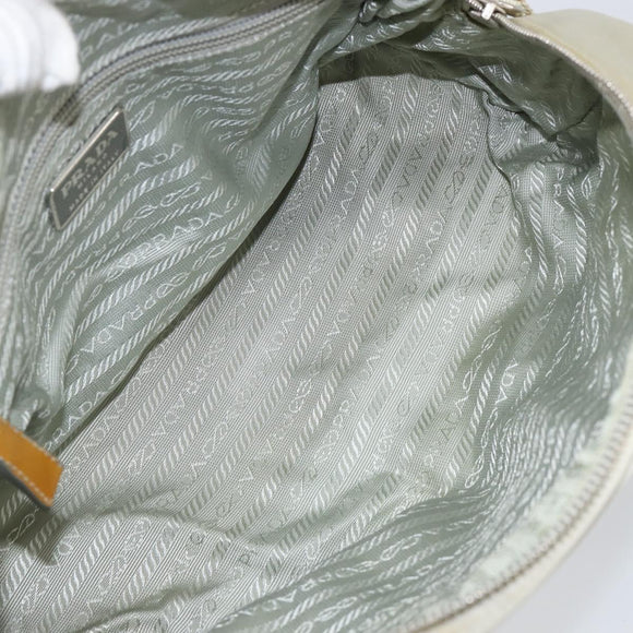 PRADA Tote Bag Nylon Silver Auth bs30636