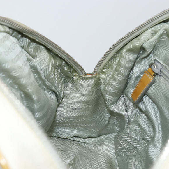 PRADA Tote Bag Nylon Silver Auth bs30636