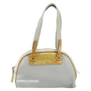 PRADA Tote Bag Nylon Silver Auth bs30636-13
