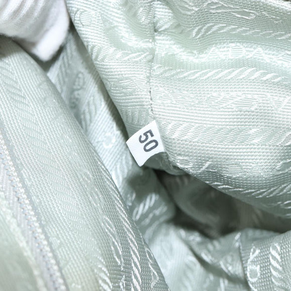 PRADA Tote Bag Nylon Silver Auth bs30636