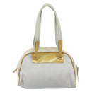 PRADA Tote Bag Nylon Silver Auth bs30636-2