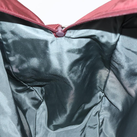 PRADA Sports Boston Bag Nylon 2way Bordeaux Silver Auth bs30637