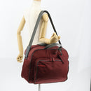 PRADA Sports Boston Bag Nylon 2way Bordeaux Silver Auth bs30637-28