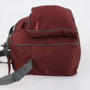 PRADA Sports Boston Bag Nylon 2way Bordeaux Silver Auth bs30637-4
