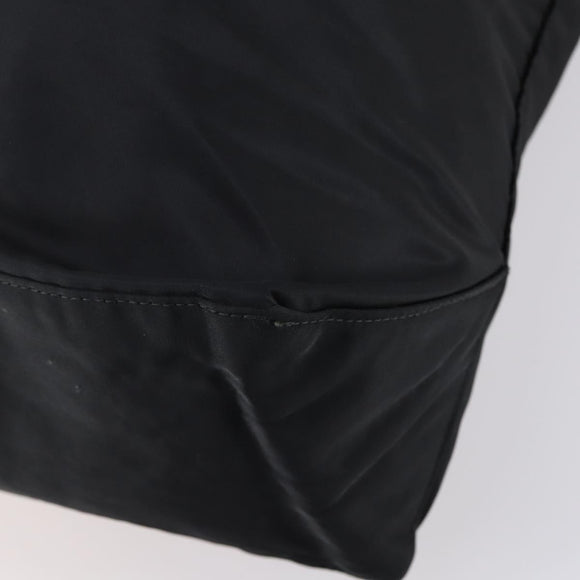 PRADA Boston Bag Nylon Black Silver Auth bs30638