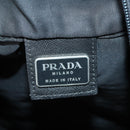 PRADA Boston Bag Nylon Black Silver Auth bs30638-20