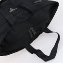 PRADA Boston Bag Nylon Black Silver Auth bs30638-6