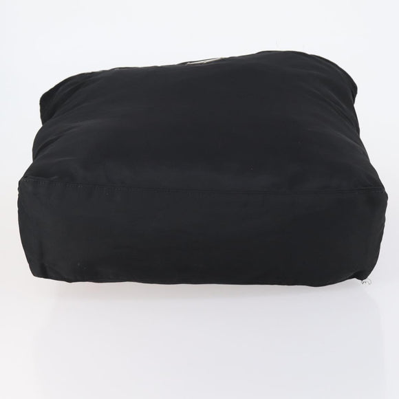 PRADA Boston Bag Nylon Black Silver Auth bs30638