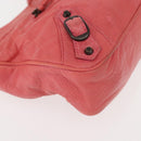 BALENCIAGA Hip Shoulder Bag Leather Pink 242803 Auth bs30644-9
